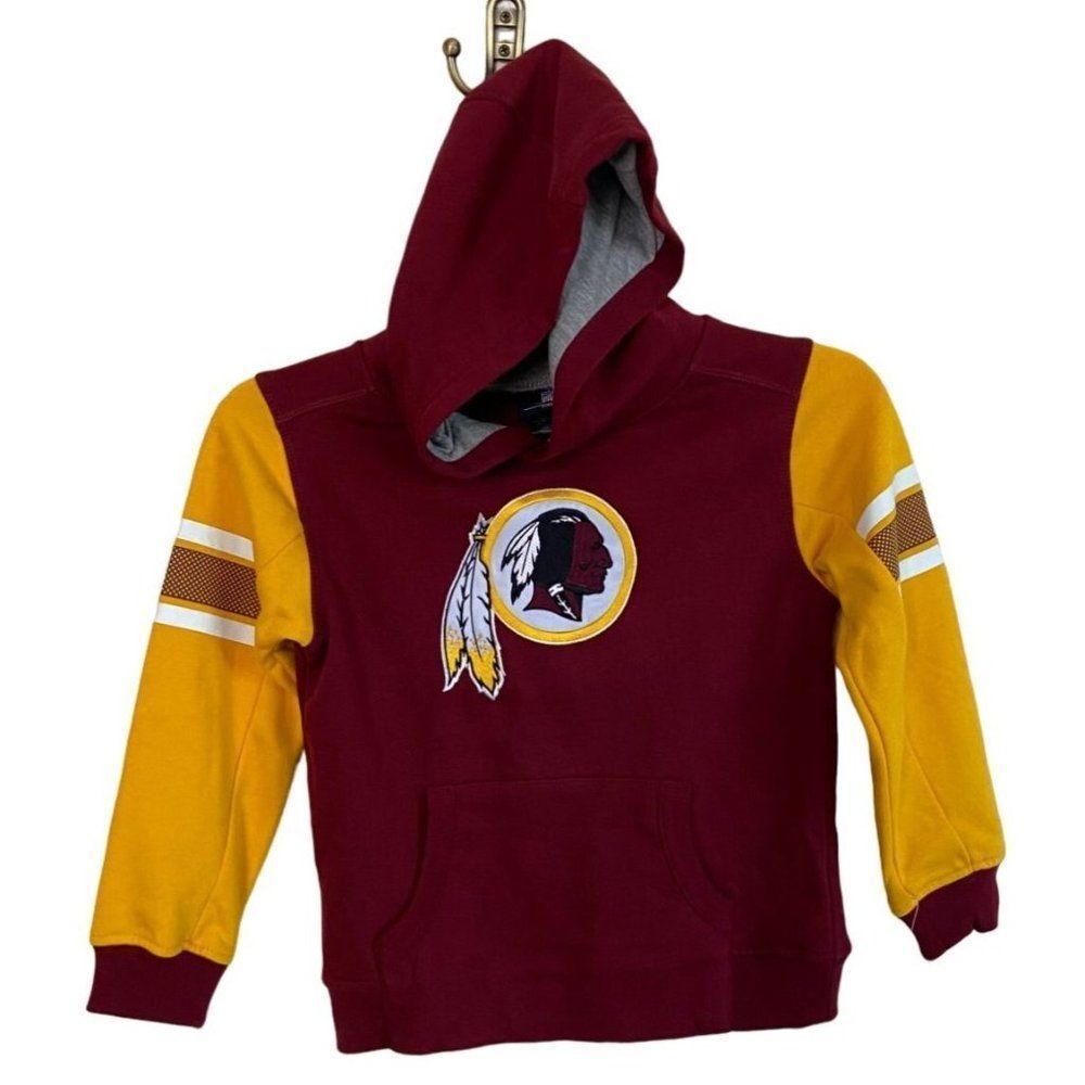 NFL Team Apparel Washington Redskins Youth Kids Pull Over Hoodie Size L-7 NWT